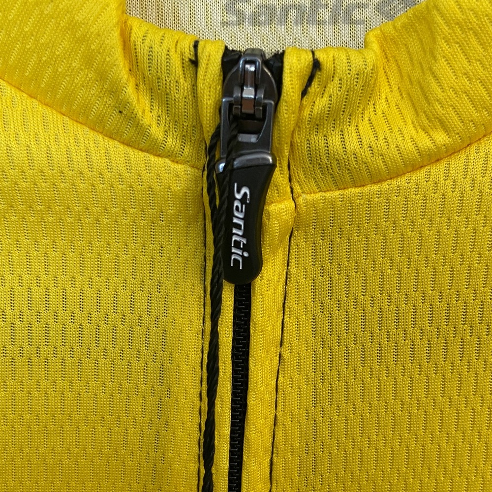 NWT Men’s Santic Yellow and Black Cycling Jersey- Size Small - Picture 6 of 12